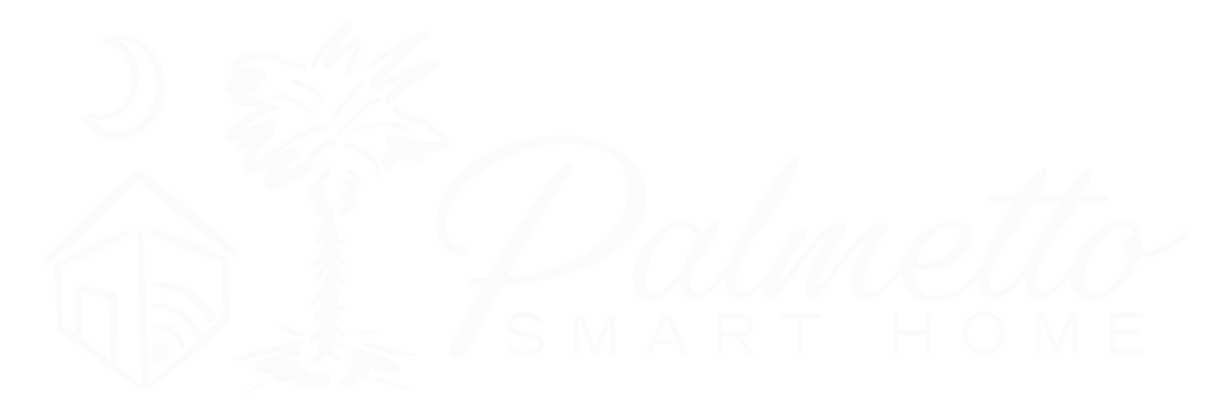 Palmetto Smart Home Logo - (Rectangle) (Transparent Background) (White Text)